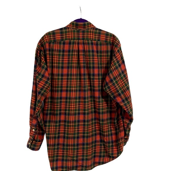 Ralph‎ Lauren Blake Red Plaid Flannel Button Down Shirt Men's Size M - Picture 5 of 7
